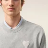 Grey Cotton Knitted Ami De Coeur Sweatshirt Grey Cotton Knitted Ami De Coeur Sweatshirt