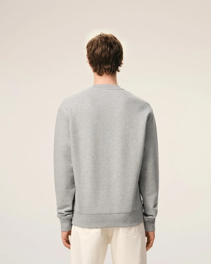 Grey Cotton Knitted Ami De Coeur Sweatshirt Grey Cotton Knitted Ami De Coeur Sweatshirt