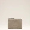 Grey Cow Leather Carrousel Zipped Wallet