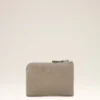 Grey Cow Leather Carrousel Zipped Wallet
