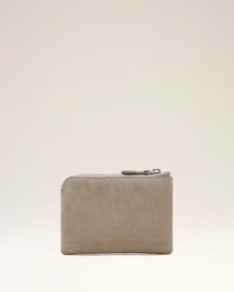 Grey Cow Leather Carrousel Zipped Wallet