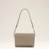 Grey Cow Leather Flap Messenger Carrousel Bag