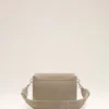 Grey Cow Leather Flap Messenger Carrousel Bag
