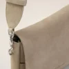 Grey Cow Leather Flap Messenger Carrousel Bag