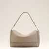 Grey Cow Leather Large Flap Carrousel Bag