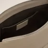 Grey Cow Leather Large Flap Carrousel Bag