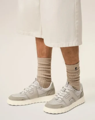 Grey Cowhide Leather a Walk Sneakers
