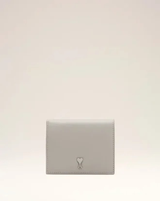 Grey Cowhide Leather Ami De Coeur Bifold Wallet