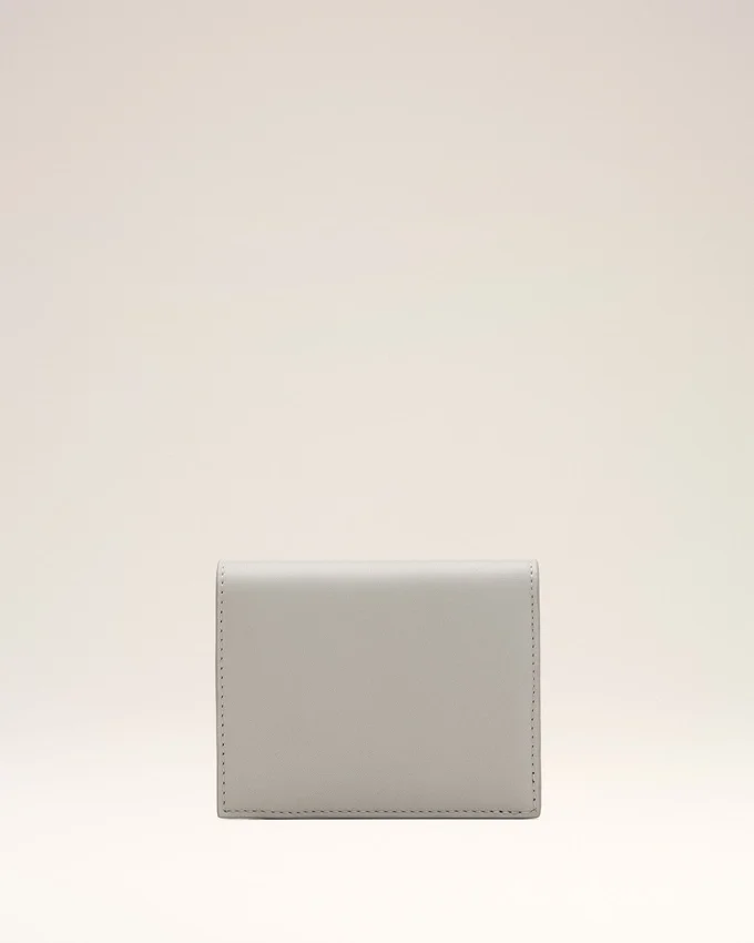 Grey Cowhide Leather Ami De Coeur Bifold Wallet Grey Cowhide Leather Ami De Coeur Bifold Wallet