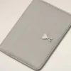 Grey Cowhide Leather Ami De Coeur Card Holder Grey Cowhide Leather Ami De Coeur Card Holder