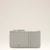 Grey Cowhide Leather Ami De Coeur Zipped Card Holder