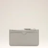 Grey Cowhide Leather Ami De Coeur Zipped Card Holder