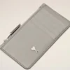 Grey Cowhide Leather Ami De Coeur Zipped Card Holder