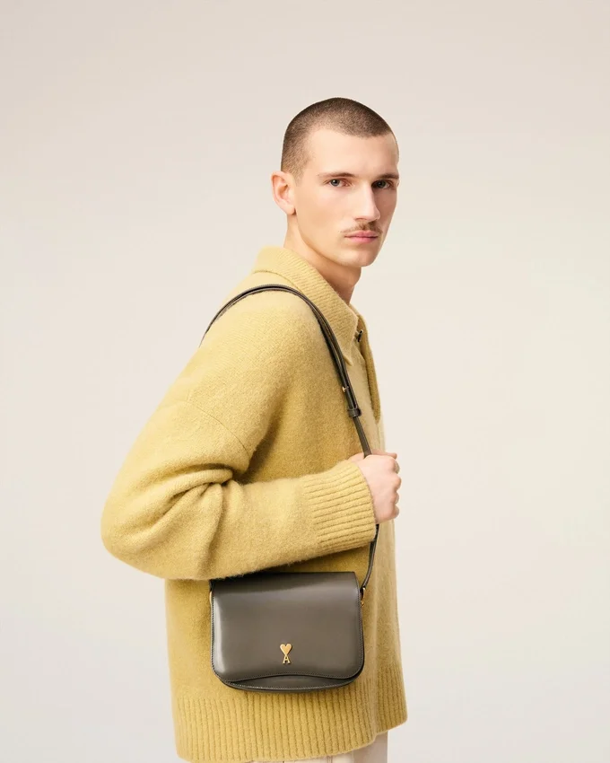 Grey Glazed Leather Paris Paris Bag Grey Glazed Leather Paris Paris Bag