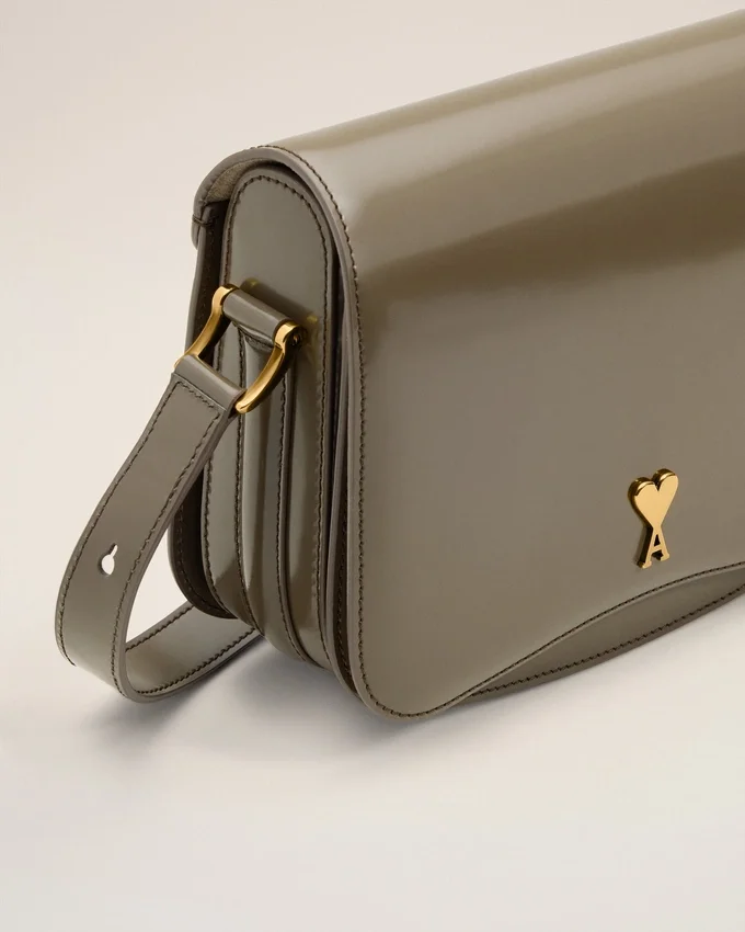 Grey Glazed Leather Paris Paris Bag Grey Glazed Leather Paris Paris Bag