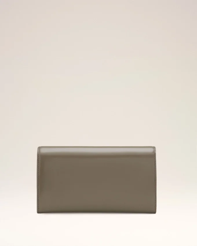 Grey Glazed Leather Paris Paris Continental Wallet Grey Glazed Leather Paris Paris Continental Wallet