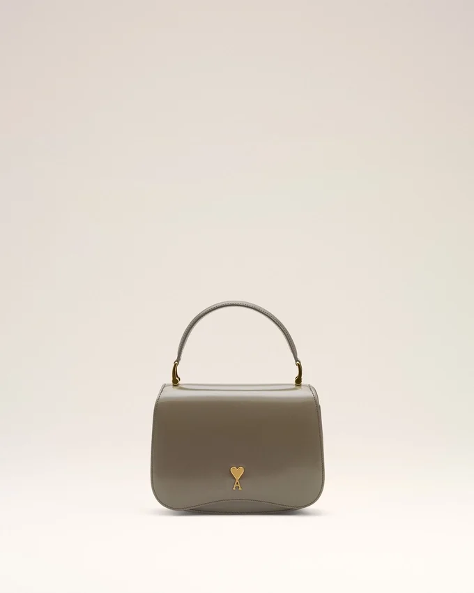Grey Glazed Leather Top Handle Paris Paris Bag Grey Glazed Leather Top Handle Paris Paris Bag