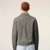 Grey Goat Leather Ami De Coeur Buttoned Jacket Grey Goat Leather Ami De Coeur Buttoned Jacket