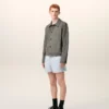Grey Goat Leather Ami De Coeur Buttoned Jacket Grey Goat Leather Ami De Coeur Buttoned Jacket