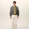 Grey Goat Leather Ami De Coeur Zipped  Jacket