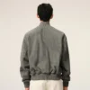 Grey Goat Leather Ami De Coeur Zipped  Jacket