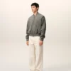 Grey Goat Leather Ami De Coeur Zipped  Jacket