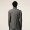 Grey New Wool Double Breasted Straight Jacket Grey New Wool Double Breasted Straight Jacket