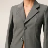 Grey New Wool Simple Breasted Fitted Coat