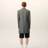 Grey New Wool Straight Simple Breasted Coat