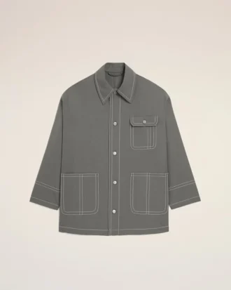 Grey New Wool Worker Jacket