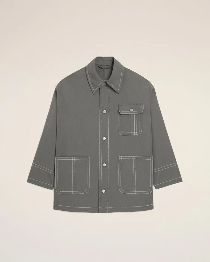 Grey New Wool Worker Jacket Grey New Wool Worker Jacket
