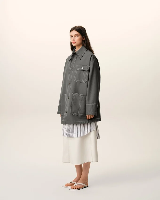 Grey New Wool Worker Jacket Grey New Wool Worker Jacket