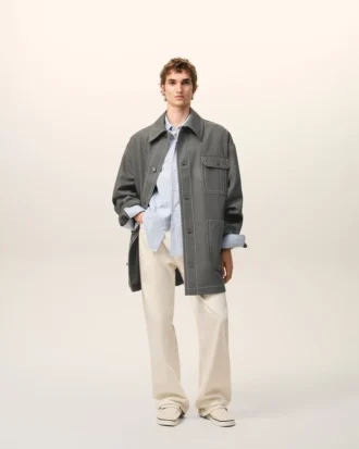 Grey New Wool Worker Jacket