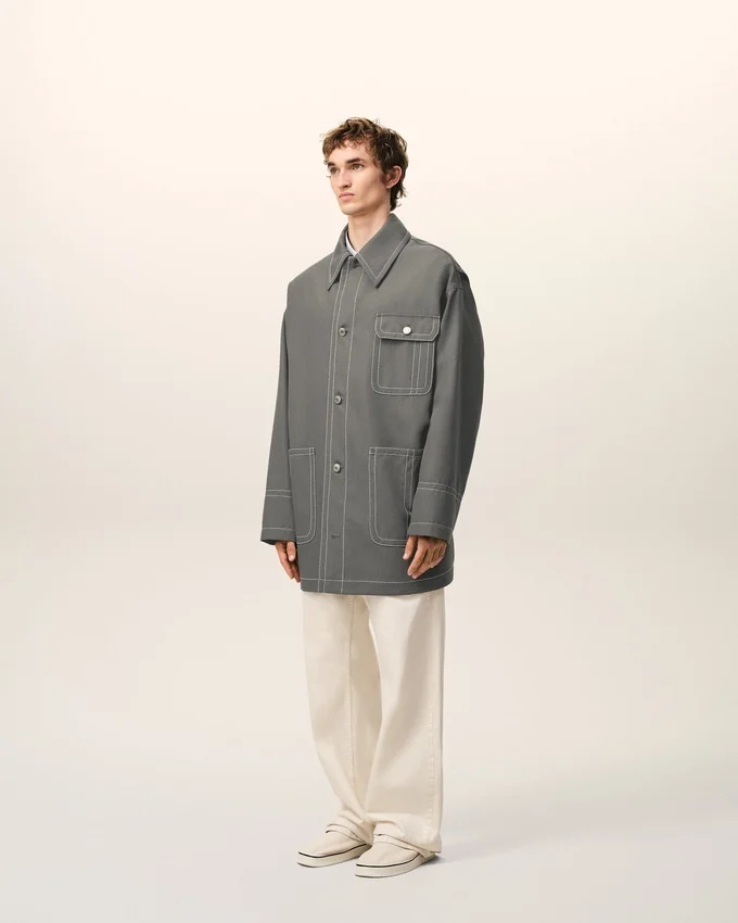 Grey New Wool Worker Jacket Grey New Wool Worker Jacket
