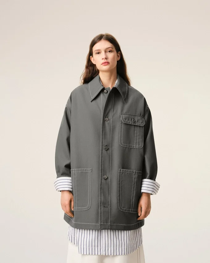 Grey New Wool Worker Jacket Grey New Wool Worker Jacket