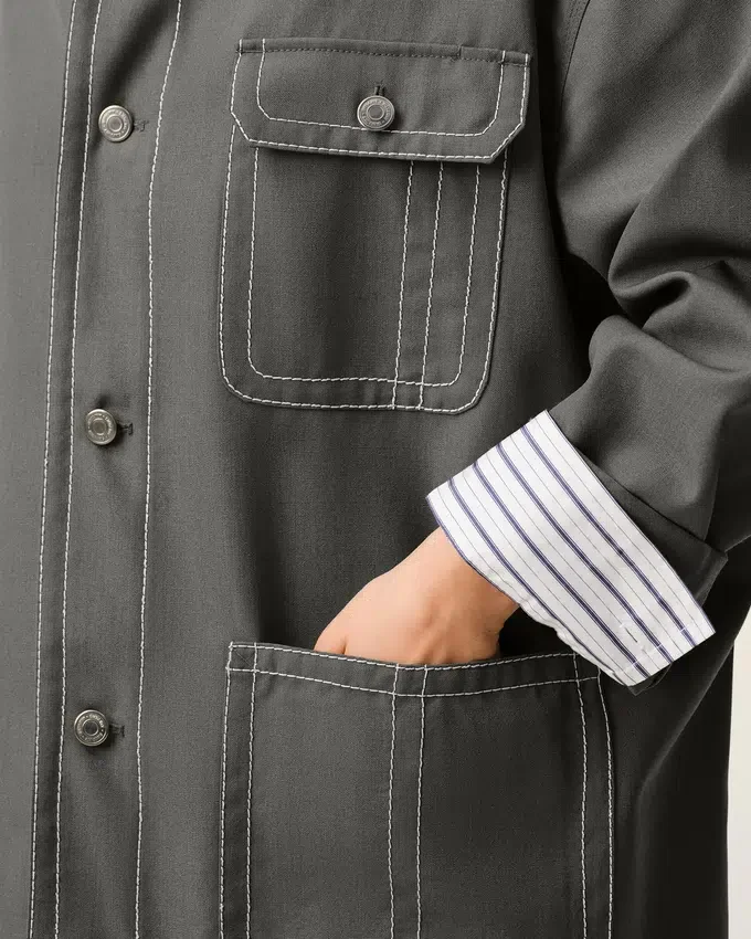 Grey New Wool Worker Jacket Grey New Wool Worker Jacket
