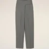 Grey New Wool Wrapped Belted Trousers Grey New Wool Wrapped Belted Trousers