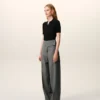 Grey New Wool Wrapped Belted Trousers Grey New Wool Wrapped Belted Trousers