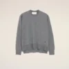 Grey Thin Wool Crewneck Ami De Coeur Sweater Grey Thin Wool Crewneck Ami De Coeur Sweater