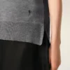 Grey Thin Wool Crewneck Ami De Coeur Sweater Grey Thin Wool Crewneck Ami De Coeur Sweater