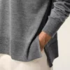 Grey Thin Wool Crewneck Ami De Coeur Sweater Grey Thin Wool Crewneck Ami De Coeur Sweater