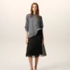 Grey Thin Wool Crewneck Ami De Coeur Sweater Grey Thin Wool Crewneck Ami De Coeur Sweater