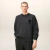 Grey Wool Ami De Coeur Crewneck Sweater