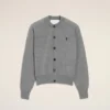 Grey Wool Crewneck Ami De Coeur Cardigan