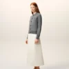 Grey Wool Crewneck Ami De Coeur Cardigan