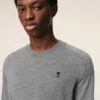 Grey Wool Crewneck Ami De Coeur Sweater Grey Wool Crewneck Ami De Coeur Sweater