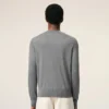 Grey Wool Crewneck Ami De Coeur Sweater Grey Wool Crewneck Ami De Coeur Sweater