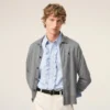 Grey Wool Shirt Collar Ami De Coeur Cardigan