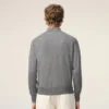 Grey Wool Shirt Collar Ami De Coeur Cardigan