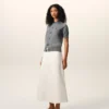 Grey Wool Short Sleeves Ami De Coeur Cardigan Grey Wool Short Sleeves Ami De Coeur Cardigan